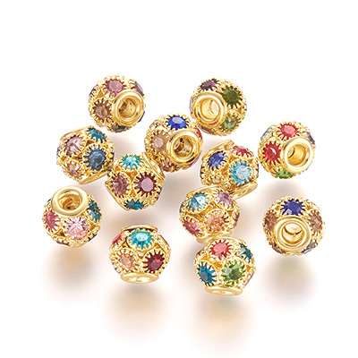 Латунные Бусины со Стрзами